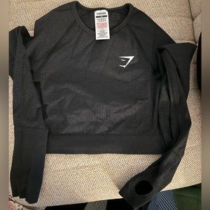 Gym shark cropped long sleeve and leggings